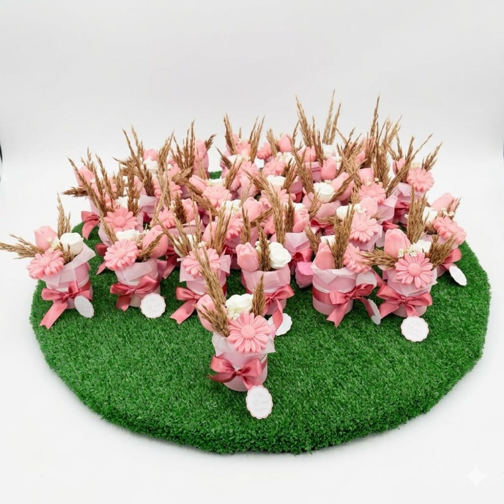 Mini bouquet di fiori in cera