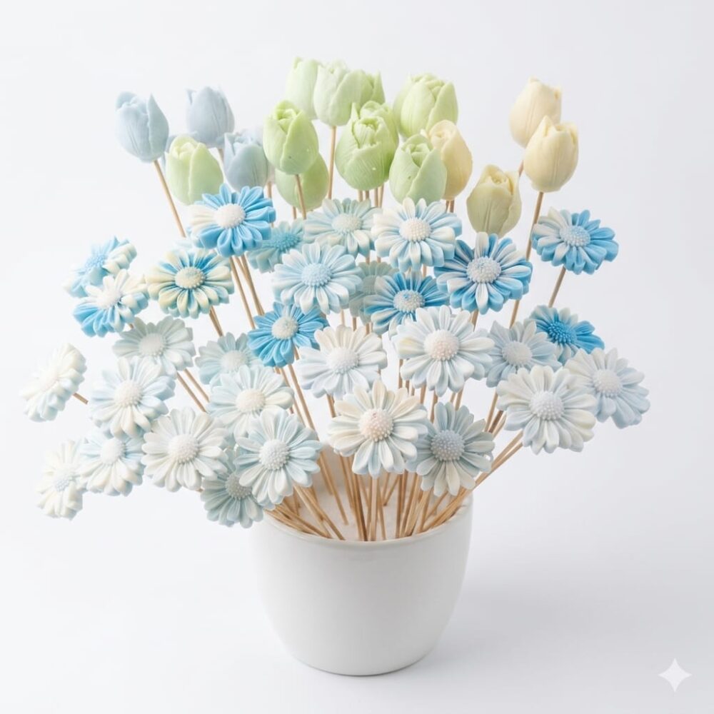Segnaposto fiori in cera