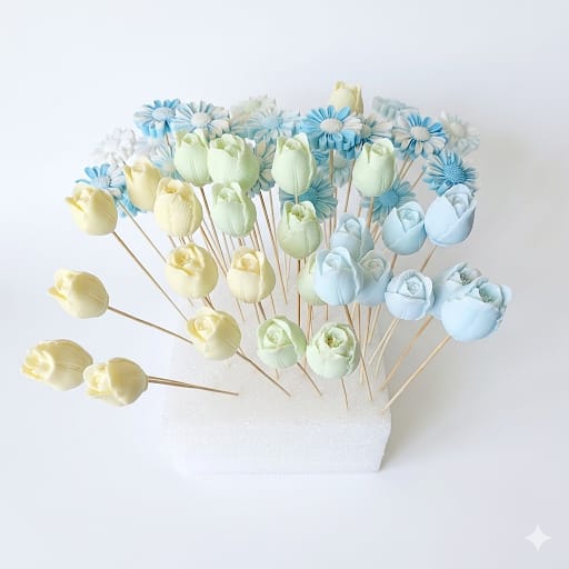 Segnaposto fiori in cera
